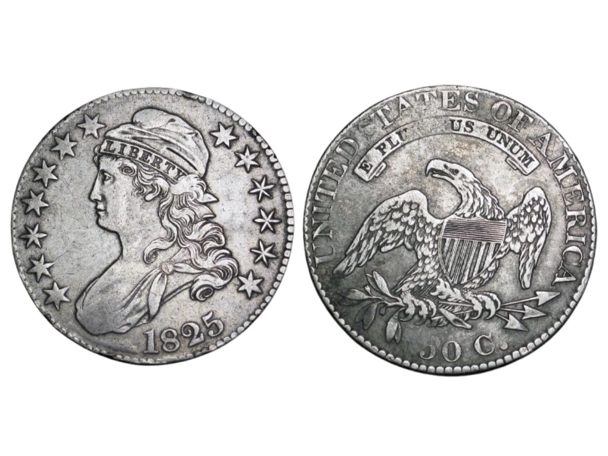 1825 capped bust half dollar. 