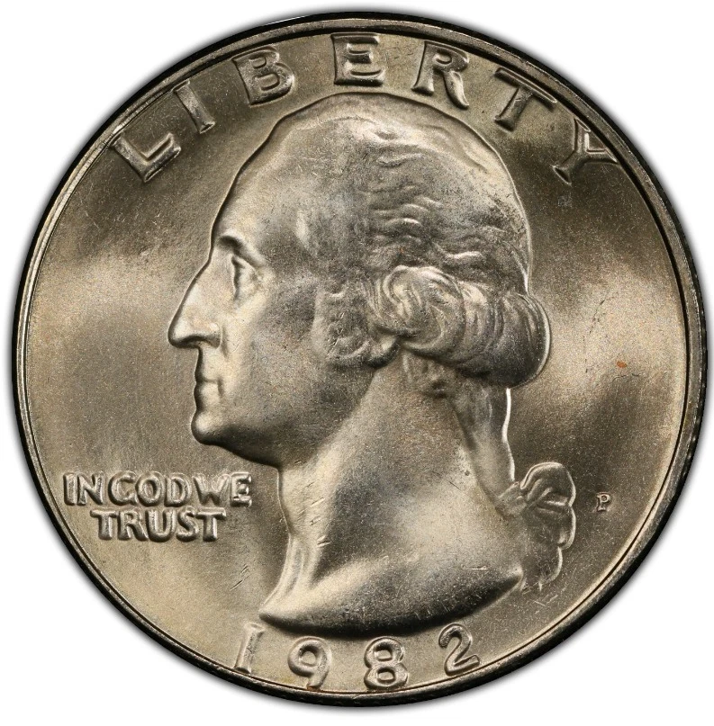 This is a 1982-P Washington quarter.