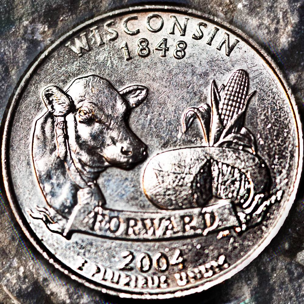 The 2004 Wisconsin quarter error. 