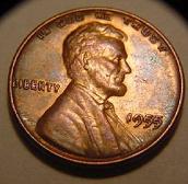 A 1955 double die penny - photo is public domain. 1955-double-die-penny-public-domain.jpg