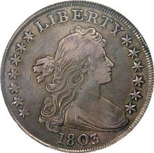The mature Lady Liberty on the Draped Bust dollar coin is symbolic of the United States' maturing democracy. Early American coins like this one have so much history... see what they're worth today!