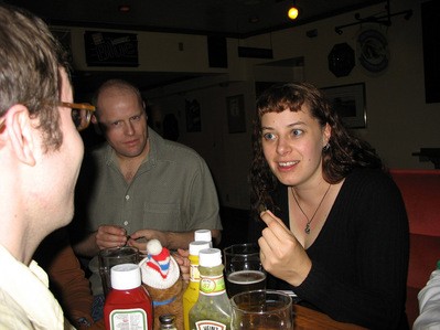 A couple of coin colelctors discussing coins over dinner. photo by Easternblot on Flickr discussing-coins-over-dinner-by-Easternblot.jpg