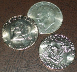 Eisenhower dollars were made from 1971 to 1978. photo by Joshua at TheFunTimesGuide.com