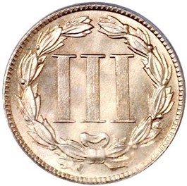 This is a U.S. 3-cent coin.