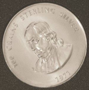 Example of a Franklin Mint coin.