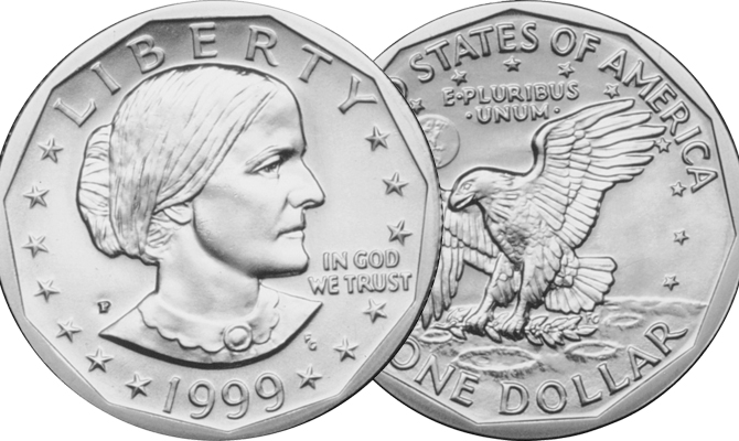 Susan B. Anthony dollar coins are fun to collect!