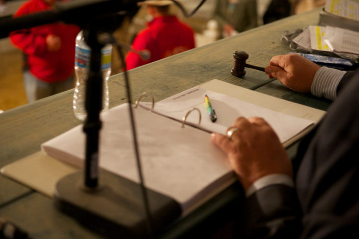 The auctioneer and his gavel. photo by U.S. Marshals Service on Flickr