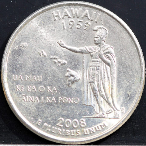 King Kamehameha I on the Hawaii state quarter