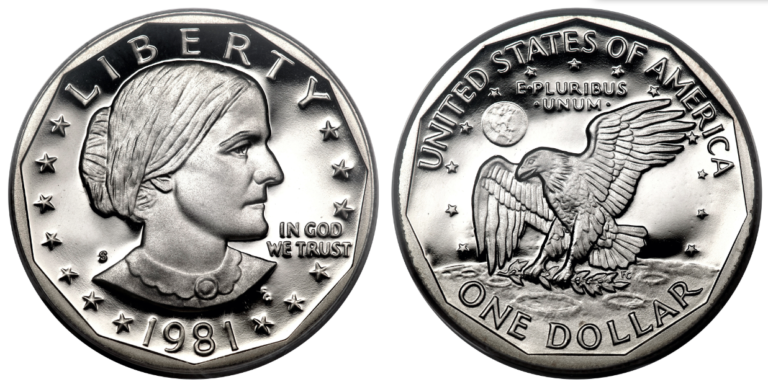 A few Susan B. Anthony dollar issues are scarce enough to demand small price premiums. public domain photo.