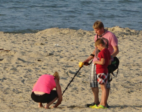 You can collect coins for free if you find them while using a metal detector. photo by d_vdm on Flickr. collect coins using a metal detector