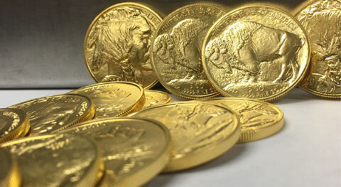 These are American Buffalo gold coins. photo by moneymetals on Flickr These are American Buffalo gold coins