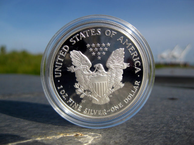 This is the reverse of a proof American Silver Eagle coin. photo by sirqitous on Flickr This is the reverse of a proof American Silver Eagle coin.