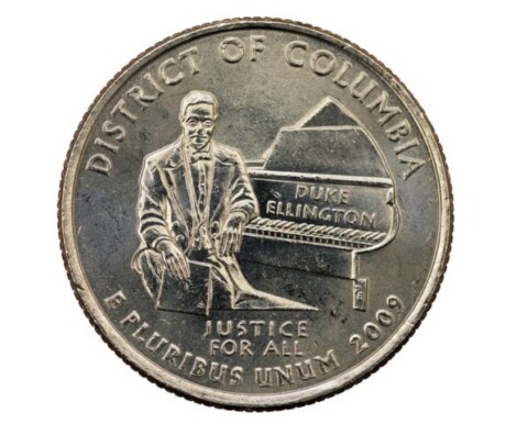 Some 2009 District of Columbia quarters have errors -- such as a doubled die in the lettering "ELL" of "Ellington." public domain photo Some 2009 District of. Columbia quarters have errors