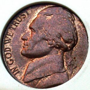 Wrong metal error coin photo - the obverse of a nickel on a cent planchet. photo by coinpage.com Wrong metal error coin photo - the obverse of a nickel on a cent planchet.