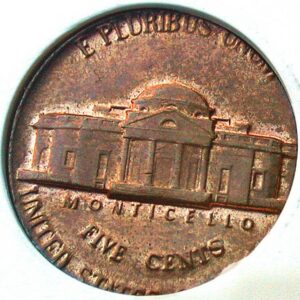 Wrong metal error coin photo - the reverse of a nickel on a cent planchet. photo by coinpage.com Wrong metal error coin photo - the reverse of a nickel on a cent planchet.