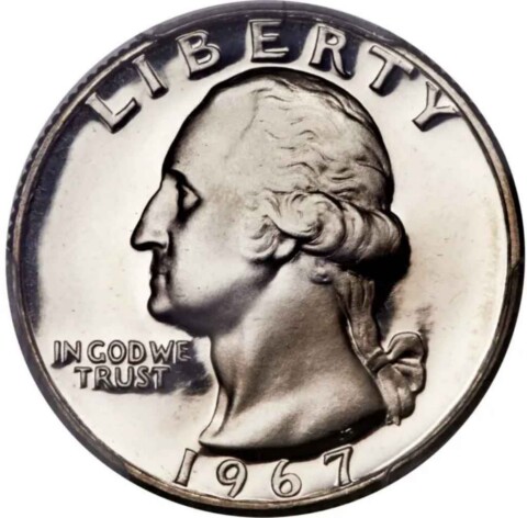 The 1967 Washington quarter can be worth much than face value -- up to $9,000!