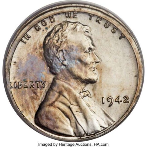 This is a 1942 wheat penny. photo by ha.com