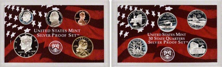 This is a 2001 50 State Quarters silver proof set. This is a 2001 50 State Quarters silver proof set.