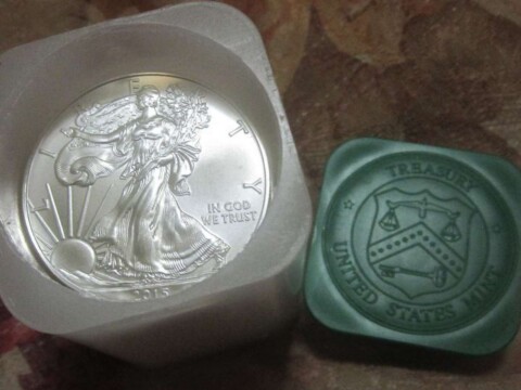 Emergency Silver Eagles are minted at U.S. Mint facilities outside of the usual West Point Mint origin and are distinguishable only by the unsealed mint packaging they are sent in. photo by sirqitous on Flickr.