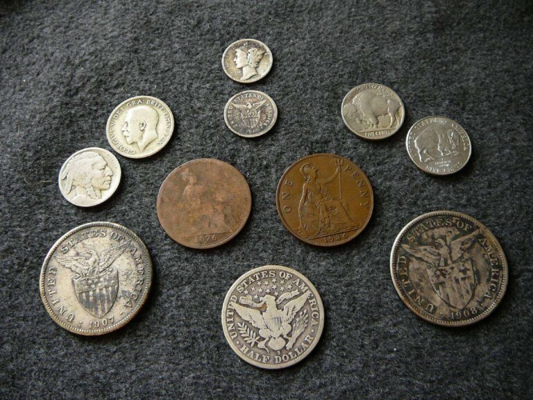 You can find old coins in pocket change, in coin jars, buried underground, and in other interesting places. 