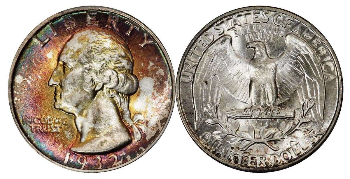 What's the 1932 silver quarter worth beyond face value? Photos by Heritage Auctions, www.HA.com. ALL 1932 quarters are worth more than face value today! Why? Because they're made of 90% silver AND because they mark the first year that Washington quarters were struck. Find out how much YOUR 1932 quarters are worth right here!
