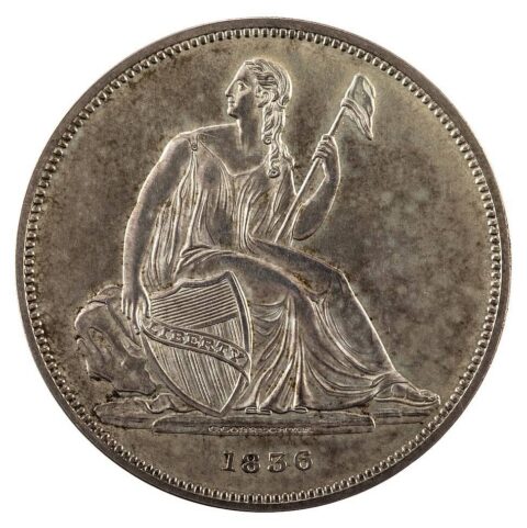 This is an 1836 Gobrecht dollar coin.