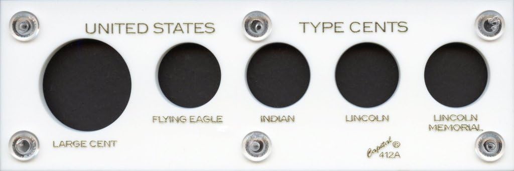 This is a U.S. pennies Type Set coins holder from Capital Plastics.