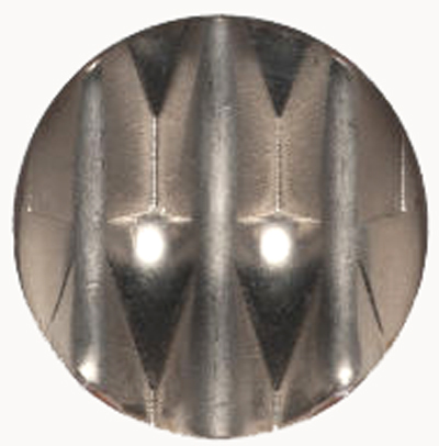 This state quarter coin blank did not meet the U.S. Mint's standards, so it was put through a waffling press for recycling. 